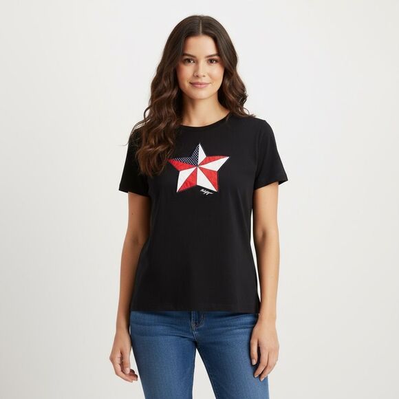 Tommy Hilfiger Navy Blue Short Sleeve Top. Size Medium - Picture 1 of 6